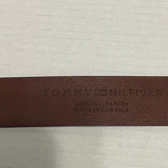 Tommy Hilfiger new denton 3.5cm leather belt in dark tan - Picture 6 of 7